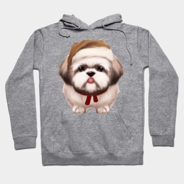 Cute Shih Tzu Drawing Hoodie by Play Zoo